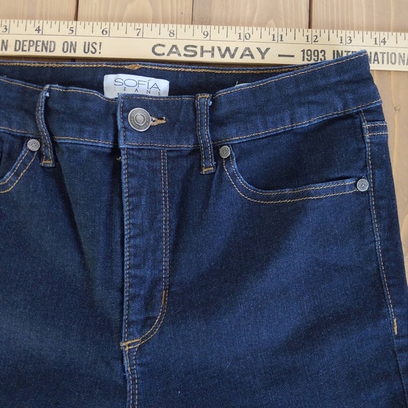 Sofia Vergara Rosa Curvy Ankle Dark Wash Skinny Jeans - Picture 7 of 11